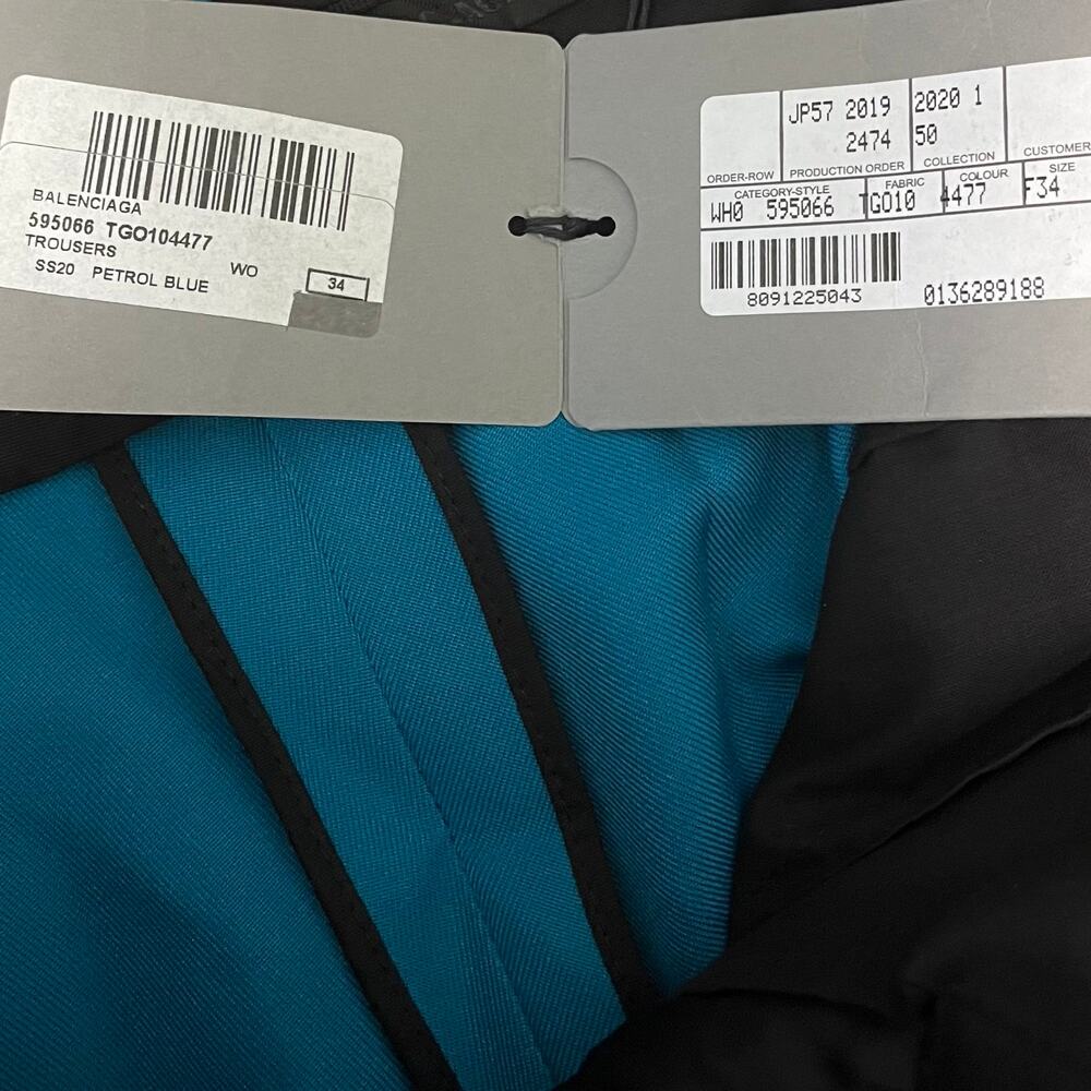 Balenciaga Blue Pants NWT EU 34 - Picture 5 of 5